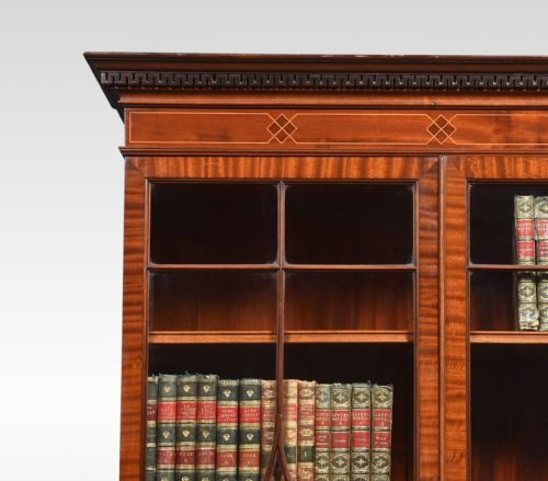 MAHOGANY INLAID GENTLEMENS BOOKCASE - ADDITIONAL PHOTO 1