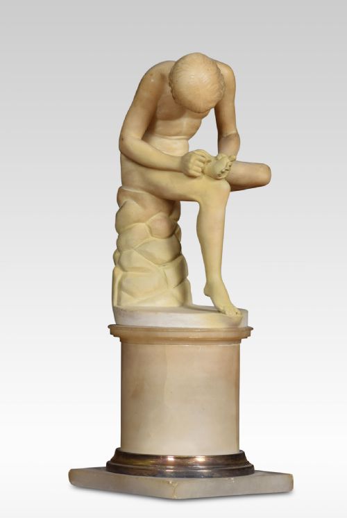 ALABASTER FIGURE SPINARIO - ADDITIONAL PHOTO 1