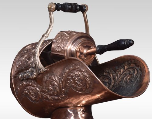 COPPER COAL SCUTTLE - ADDITIONAL PHOTO 1