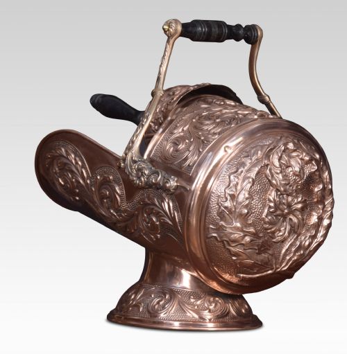 COPPER COAL SCUTTLE - ADDITIONAL PHOTO 2