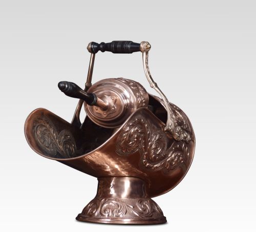 COPPER COAL SCUTTLE - ADDITIONAL PHOTO 3