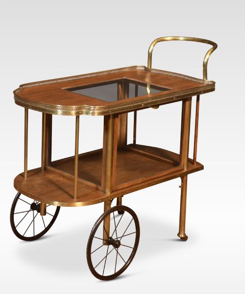 BRASS AND OAK DRINKS TROLLY - ADDITIONAL PHOTO 3