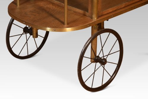 BRASS AND OAK DRINKS TROLLY - ADDITIONAL PHOTO 4
