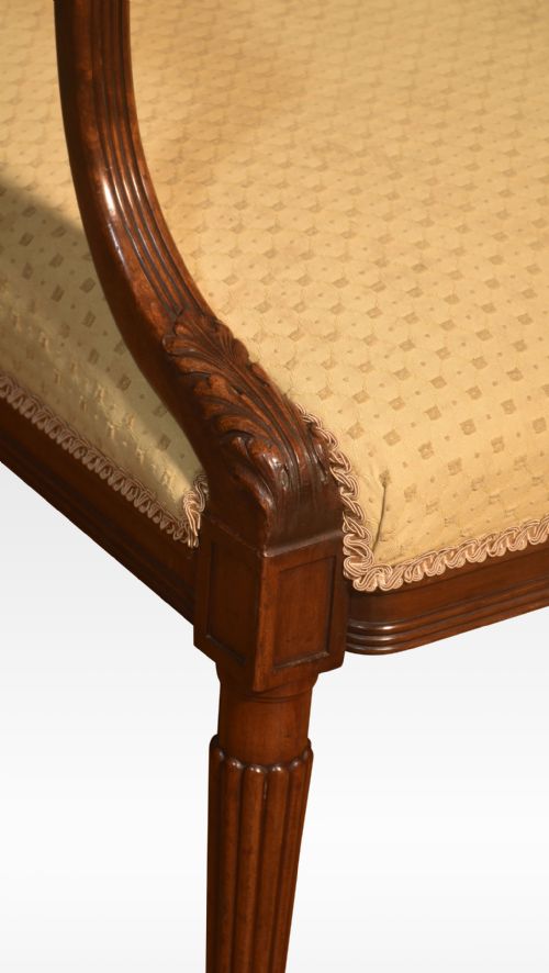 MAHOGANY FRAMED SETTEE - ADDITIONAL PHOTO 5