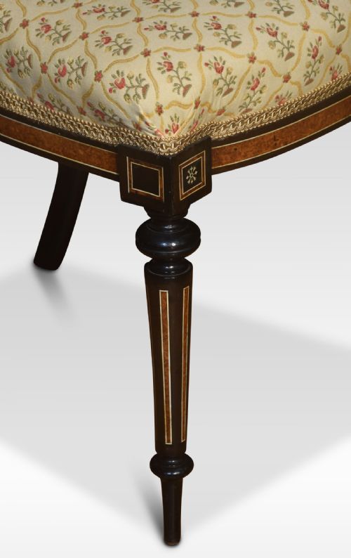 SET OF FOUR EBONY AND AMBOYNA SIDE CHAIRS - ADDITIONAL PHOTO 3