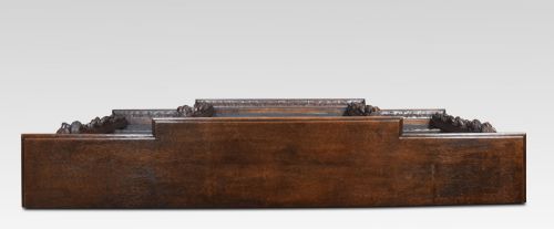 CARVED OAK BREAKFRONT OPEN BOOKCASE - ADDITIONAL PHOTO 13