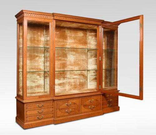 LATE 19TH CENTURY SATINWOOD DISPLAY CABINET - ADDITIONAL PHOTO 3