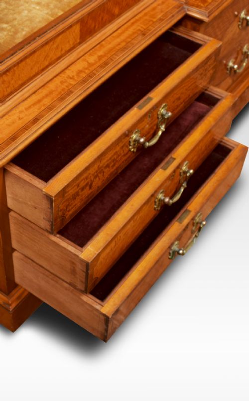 LATE 19TH CENTURY SATINWOOD DISPLAY CABINET - ADDITIONAL PHOTO 7