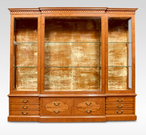 LATE 19TH CENTURY SATINWOOD DISPLAY CABINET - ADDITIONAL PHOTO 8