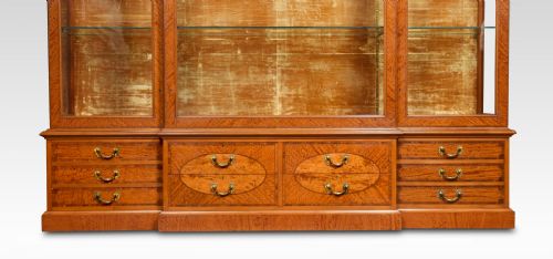 LATE 19TH CENTURY SATINWOOD DISPLAY CABINET - ADDITIONAL PHOTO 9
