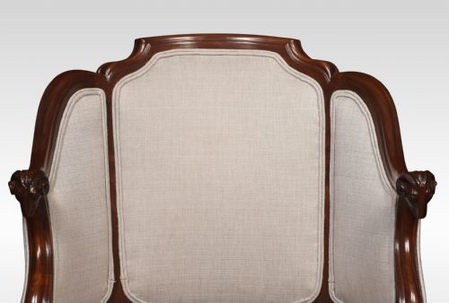 PAIR OF WALNUT FRAMED TUB ARMCHAIRS - ADDITIONAL PHOTO 4