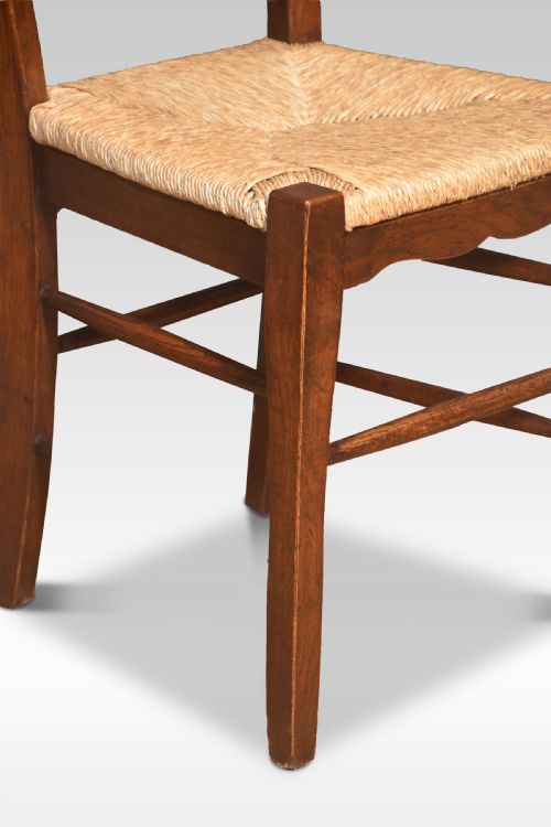 SET OF EIGHT OAK LADDER BACK DINING CHAIRS - ADDITIONAL PHOTO 3