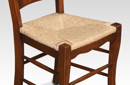 SET OF EIGHT OAK LADDER BACK DINING CHAIRS - ADDITIONAL PHOTO 4