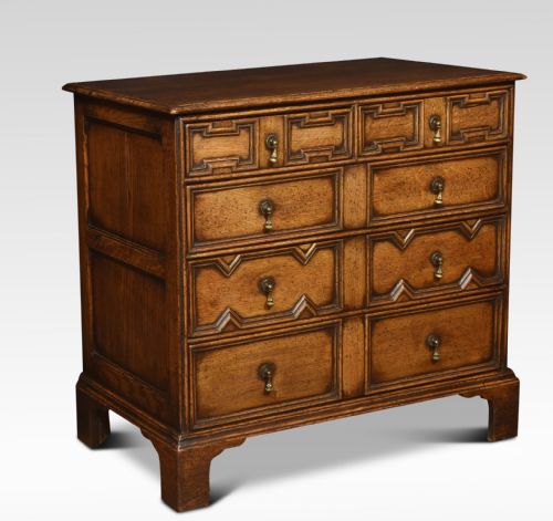 JACOBEAN STYLE OAK CHEST OF DRAWERS - ADDITIONAL PHOTO 1