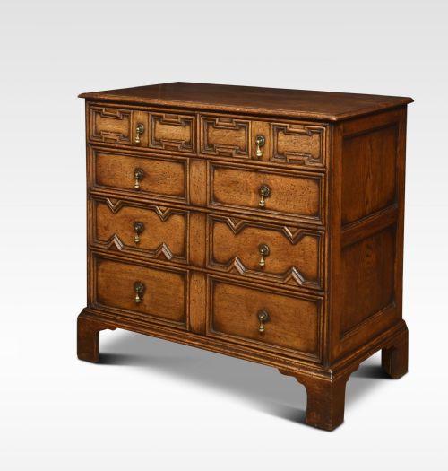 JACOBEAN STYLE OAK CHEST OF DRAWERS - ADDITIONAL PHOTO 4