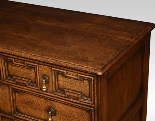 JACOBEAN STYLE OAK CHEST OF DRAWERS - ADDITIONAL PHOTO 8