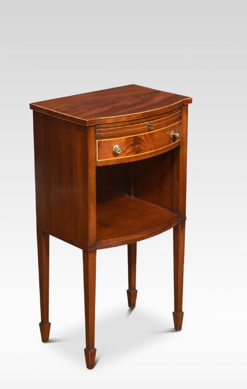 PAIR OF STRING INLAID BEDSIDE TABLE - ADDITIONAL PHOTO 1