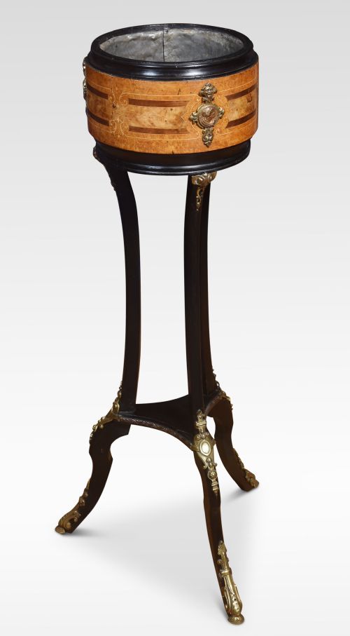 louis xv style walnut and ebonised jardiniere - CATEGORY: ANTIQUE MISCELLANEOUS - DATED 1900