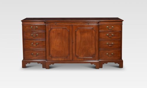 mahogany breakfront sidebord - CATEGORY: ANTIQUE SIDEBOARDS - DATED 1910