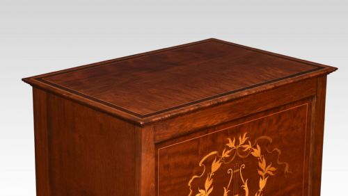 MAHOGANY INLAID MUSIC CABINET - ADDITIONAL PHOTO 3