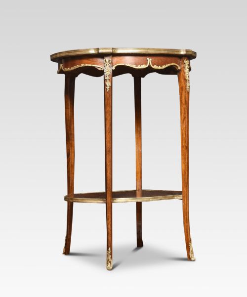 WALNUT INLAID SIDE TABLE - ADDITIONAL PHOTO 1
