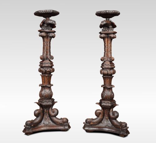 PAIR OF JACOBEAN STANDS - ADDITIONAL PHOTO 1