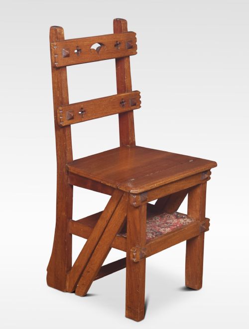 walnut metamorphic chair - CATEGORY: ANTIQUE CHAIRS - DATED 19TH CENTURY