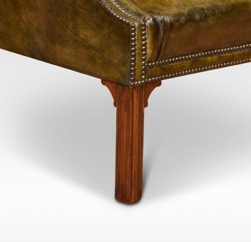 MAHOGANY FRAMED LEATHER ARMCHAIR - ADDITIONAL PHOTO 3