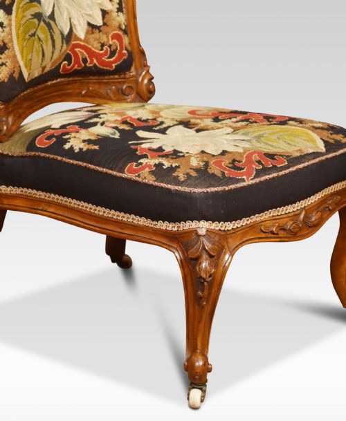 WALNUT FRAMED NURSING CHAIR - ADDITIONAL PHOTO 1