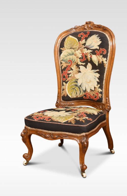 WALNUT FRAMED NURSING CHAIR - ADDITIONAL PHOTO 2
