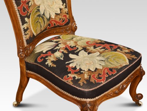 WALNUT FRAMED NURSING CHAIR - ADDITIONAL PHOTO 4