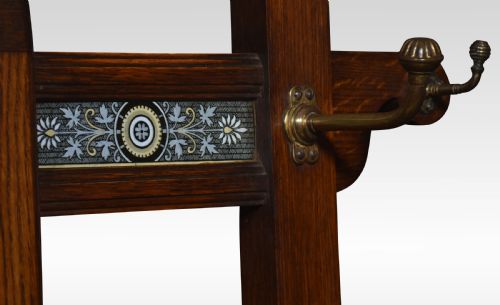 LARGE CARVED OAK HALL STAND - ADDITIONAL PHOTO 7