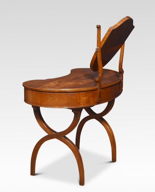 MAHOGANY KIDNEY SHAPED LADYS DRESSING TABLE - ADDITIONAL PHOTO 2