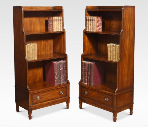 PAIR OF WATERFALL BOOKCASES - ADDITIONAL PHOTO 1