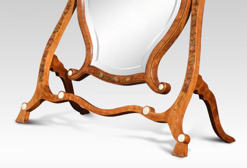 SATINWOOD PAINTED DRESSING MIRROR - ADDITIONAL PHOTO 2