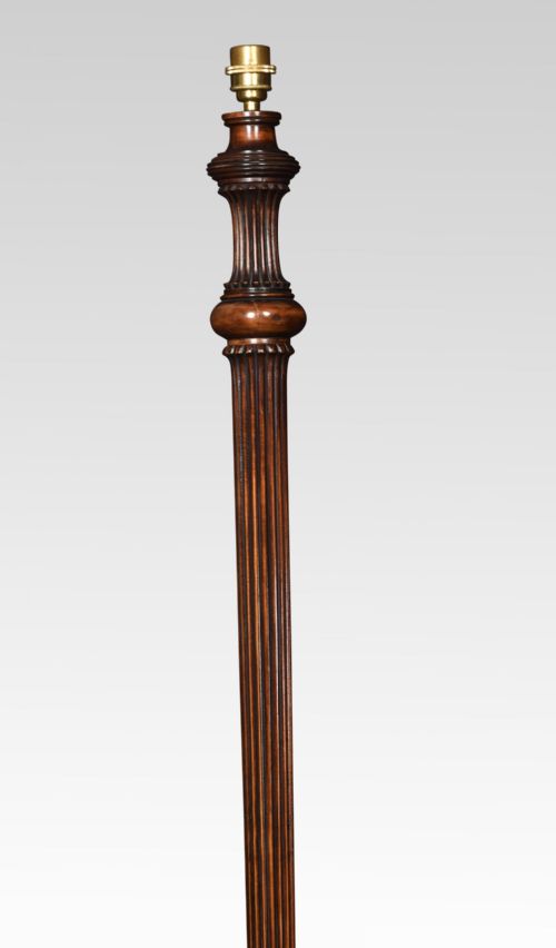 CARVED WALNUT STANDARD LAMP - ADDITIONAL PHOTO 4