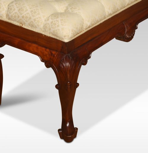 CARVED MAHOGANY STOOL - ADDITIONAL PHOTO 3