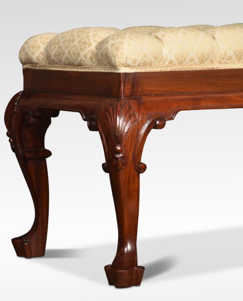CARVED MAHOGANY STOOL - ADDITIONAL PHOTO 4