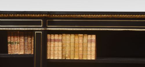 LARGE NAPOLEON III BRASS MOUNTED OPEN BOOKCASE - ADDITIONAL PHOTO 2