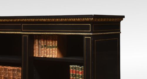 LARGE NAPOLEON III BRASS MOUNTED OPEN BOOKCASE - ADDITIONAL PHOTO 5