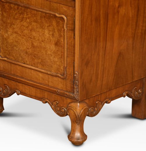 PAIR OF WALNUT BEDSIDE CABINETS - ADDITIONAL PHOTO 1