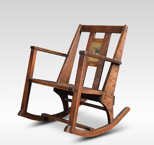 arts and crafts childrens rocking chair - CATEGORY: ANTIQUE CHAIRS - DATED 1910