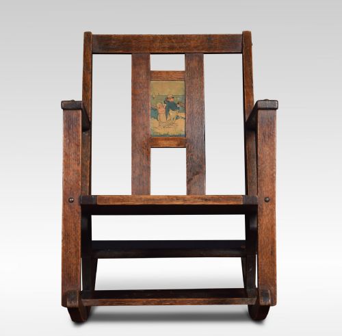 ARTS AND CRAFTS CHILDRENS ROCKING CHAIR - ADDITIONAL PHOTO 2