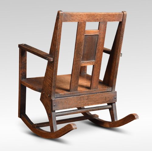 ARTS AND CRAFTS CHILDRENS ROCKING CHAIR - ADDITIONAL PHOTO 4