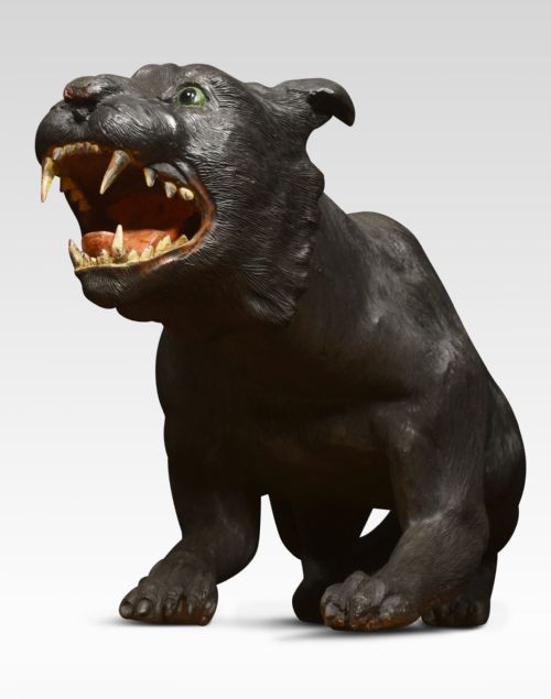19TH CENTURY CARVED BLACK PANTHER - ADDITIONAL PHOTO 4