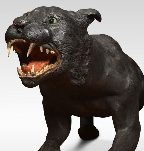 19TH CENTURY CARVED BLACK PANTHER - ADDITIONAL PHOTO 6