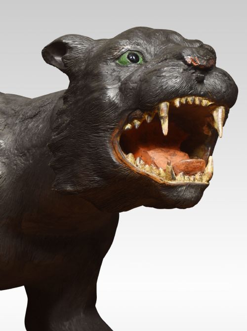 19TH CENTURY CARVED BLACK PANTHER - ADDITIONAL PHOTO 7