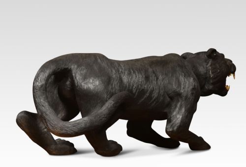 19TH CENTURY CARVED BLACK PANTHER - ADDITIONAL PHOTO 10