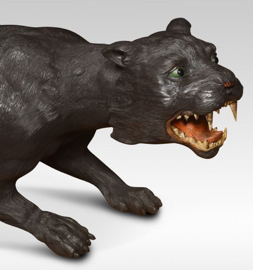 19TH CENTURY CARVED BLACK PANTHER - ADDITIONAL PHOTO 12