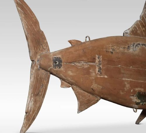 CARVED PINE FISH SHOP SIGN - ADDITIONAL PHOTO 1
